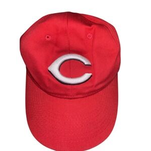 Team MLB Cincinnati Reds Baseball Cap Hat Red Adjustable Hook Loop Dad Hat